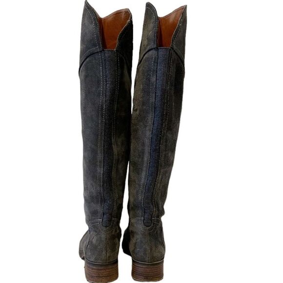 LUCKY BRAND Gray Harleen Suede Over Knee Riding Boots Size 8 - Picture 3 of 12